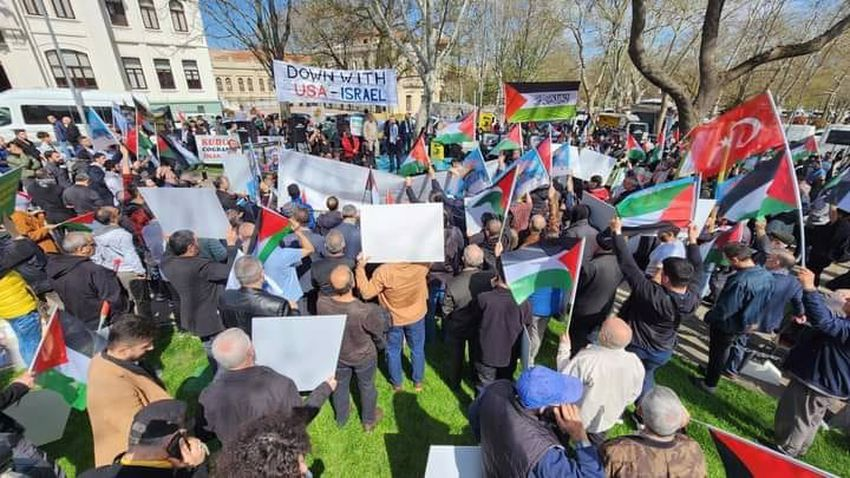 İstanbul’da  Dünya Kudüs Günü Yürüyüşü Düzenlendi: Siyonist Elçilik Kapatılsın...