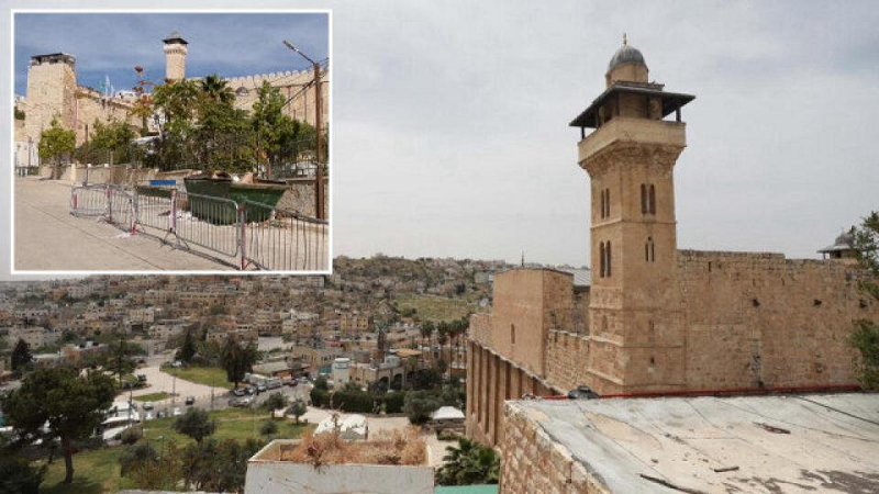 İşgalci İsrail güçleri Harem-i İbrahim Camisi'ni Müslümanlara kapatıp Yahudilere açtı..