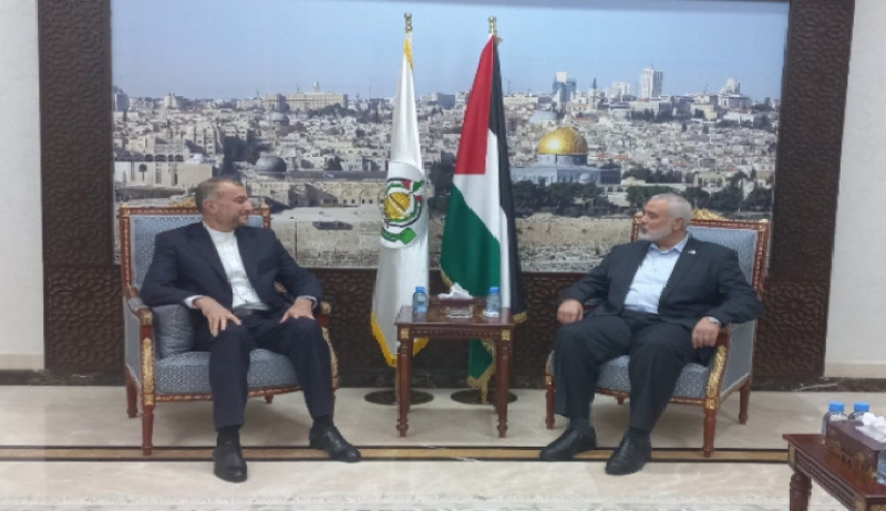 İran Dışişleri Bakanı Hamas lideri ile bir araya geldi...