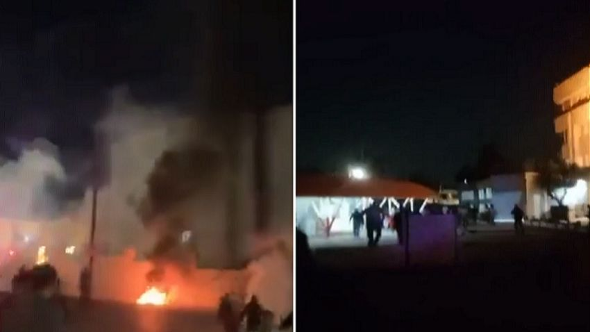 Ürdün'de İsrail Büyükelçiliği'nin kapısı ateşe verildi..