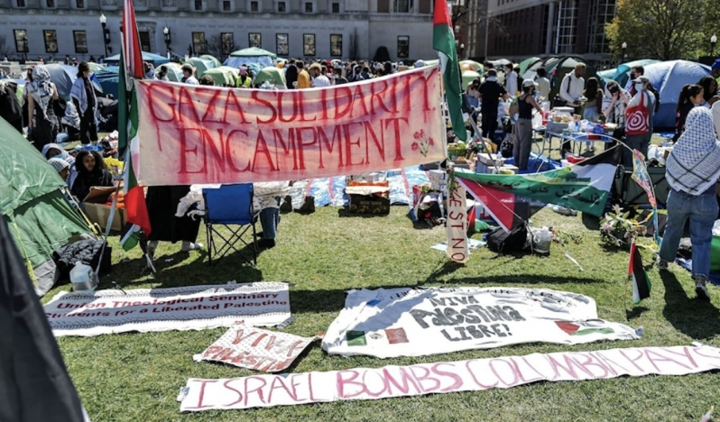 Amerika'da üniversite kampüsleri Filistin için ayakta! Columbia Üniversitesi yönetimi öğrencilerini tehdit etti.